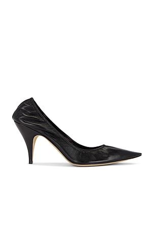 The Row Hugo Slide in BLACK | FWRD The Row Hugo Slide in BLACK | FWRD