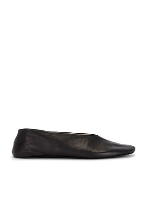 The Row Ava Mary Jane Flats in Black | FWRD