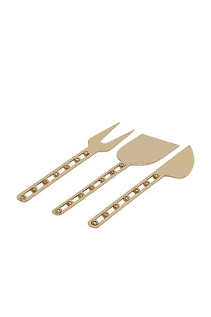 The Favorites Cordoba Cheese Set Of 3 in Metallic Gold