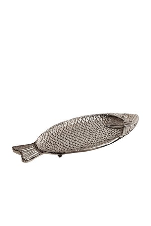 The Favorites Fish Platter in Metallic Silver