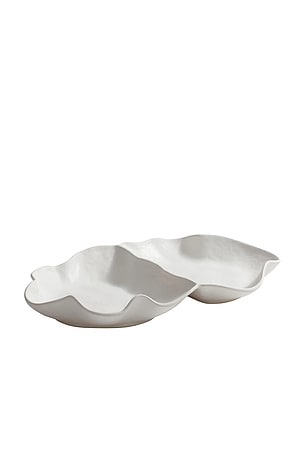 The Favorites Alfresco Ceramic Sectional Serving Bowl in White