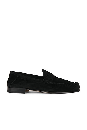 TOM FORD Suede Twisted Band Ripley Loafer in Black