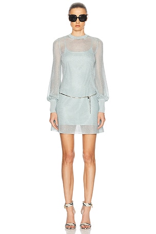 TOM FORD Long Sleeve Mini Dress in Mint