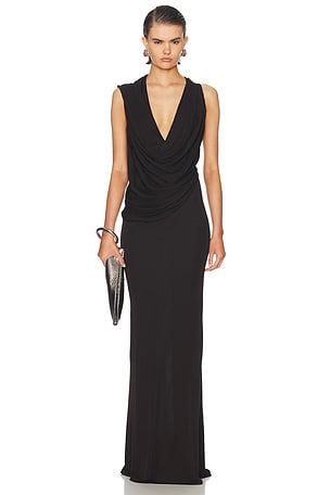TOM FORD Crepe Jersey Evening Dress in Chocolate
