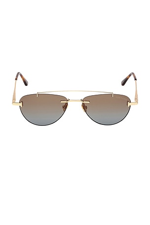 TOM FORD Pilot Sunglasses in Metallic Gold