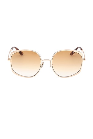 TOM FORD Abbey Sunglasses in Metallic Gold
