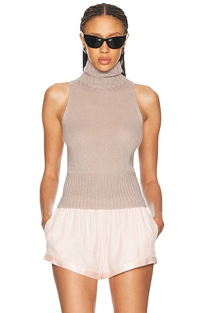 TOM FORD Cashmere Silk Halterneck Sweater in Taupe