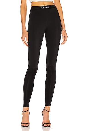 TOM FORD Logo Waist Legging in Black