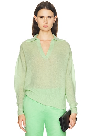 TOM FORD Polo Knit Top in Mint