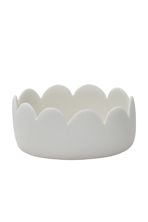 Tina Frey Designs Fleur Small Oval Bowl in White