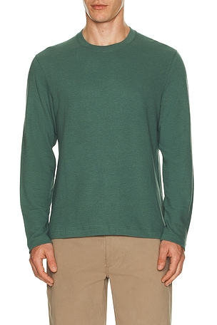 Theory Delroy Long Sleeve Tee in Green