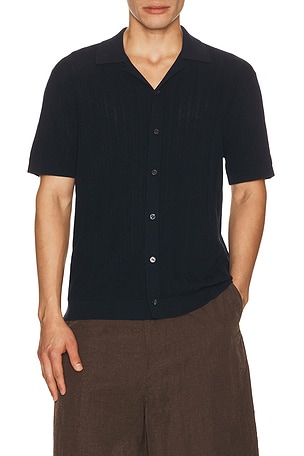 Theory Camp Collar Shirt in Navy