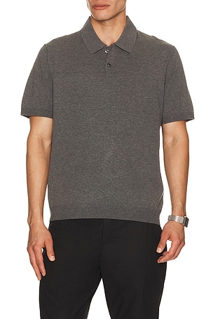 Theory Light Bilen Soris Polo in Charcoal