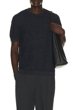 Theory Kolben Pacific Linen Tee in Blue
