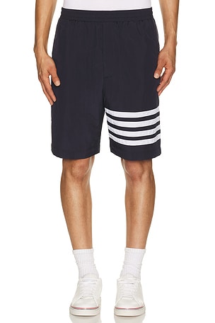 Thom Browne Drawcord Waist Track Short in Navy