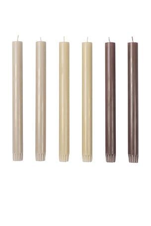 The Conran Shop Candles Set Of 6 in Brown