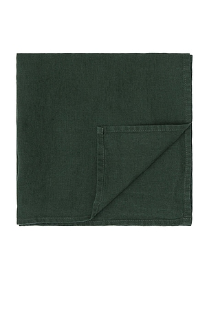 The Conran Shop Linen Napkin in Dark Green