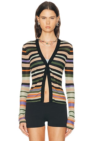 Tropic of C Linear Cardigan in Multi