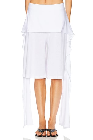 Toteme Tie Waist Jersey Short in White