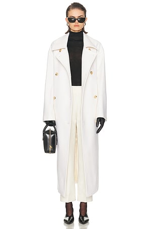 Toteme Shield Coat in Ivory