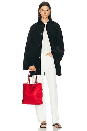 Toteme Cord Overshirt Jacket in Black