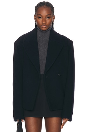 Toteme Cropped Peacoat in Navy