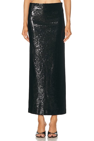 Toteme Sequin Skirt in Black
