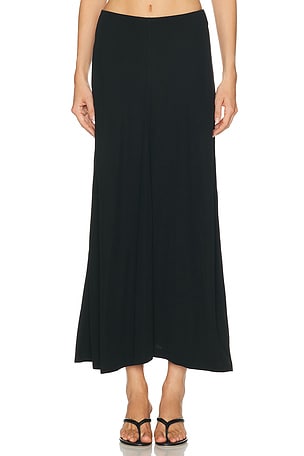 Toteme Flared Jersey Skirt in Black