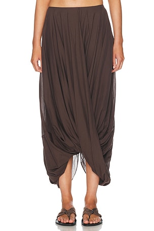 Toteme Cocoon Skirt in Brown