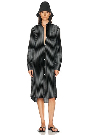 Toteme Striped Summer Tunic in Black & White