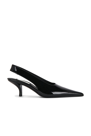 Toteme Classic Patent Slingback Heel in Black