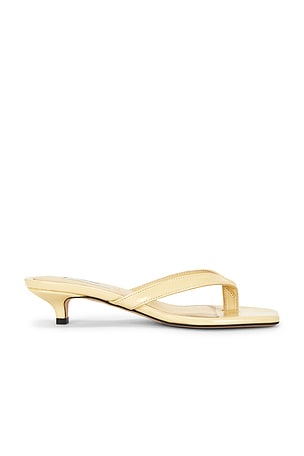 Toteme Naplack Heeled Flip Flop in Yellow