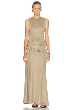 TOVE Lelani Dress in Metallic Gold