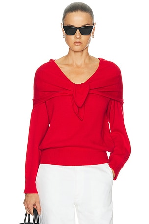 TOVE Malia Cashmere Jumper Sweater in Red