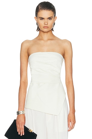 The Sei Long Strapless Top in Cream