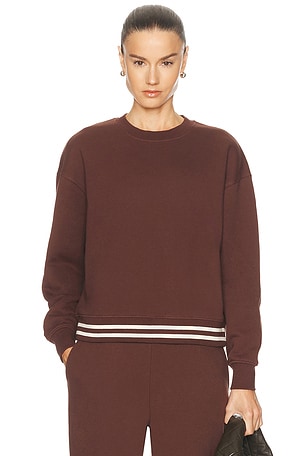 THE UPSIDE Toluca Lisel Crewneck Sweater in Brown