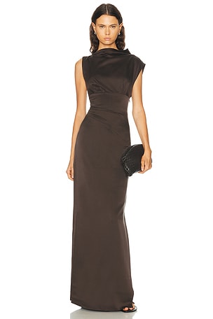 TWP On The Side Gown in Brown