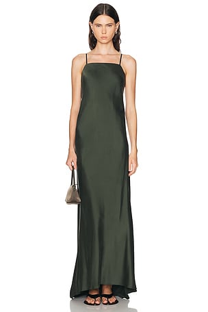 TWP Scoop Back Slip Dress in Green