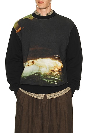 Undercover Drowned Martyr Brushed Jersey Sweater in Black