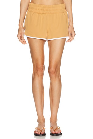 Varley Arlington Running 2 Short in Tan