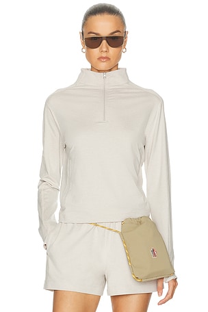 Varley Lamia Half Zip Sweatshirt in Ivory