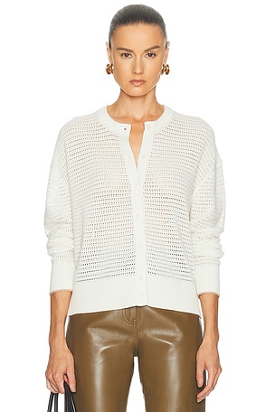 Varley Pembroke Knit Cardigan in White