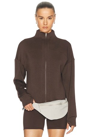 Varley Tayah Zip Through Jacket in Chocolate