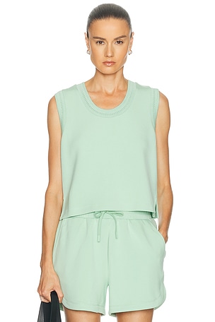 Varley Cambrie Scoop Neck Tank Top in Sage
