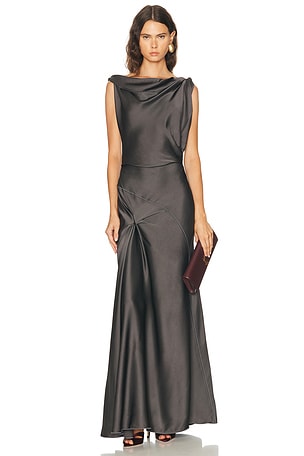 Victoria Beckham Posy Gown in Grey