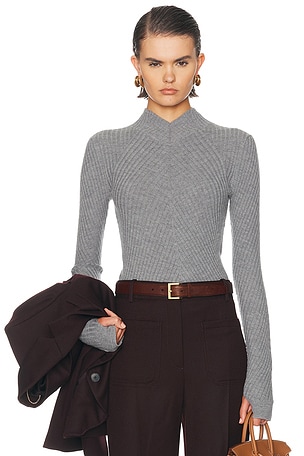 Victoria Beckham Georgia Sweater in Grey