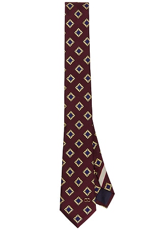 Valentino Garavani Jacquard Tie in Burgundy