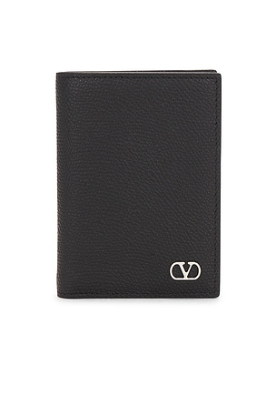 Valentino Garavani Vlogo Signature Card Holder in Black