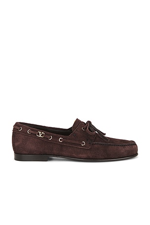 Valentino Garavani Palm Avenue Loafer in Chocolate