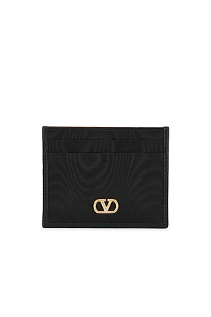 Valentino Garavani Vlogo Signature Card Holder in Black